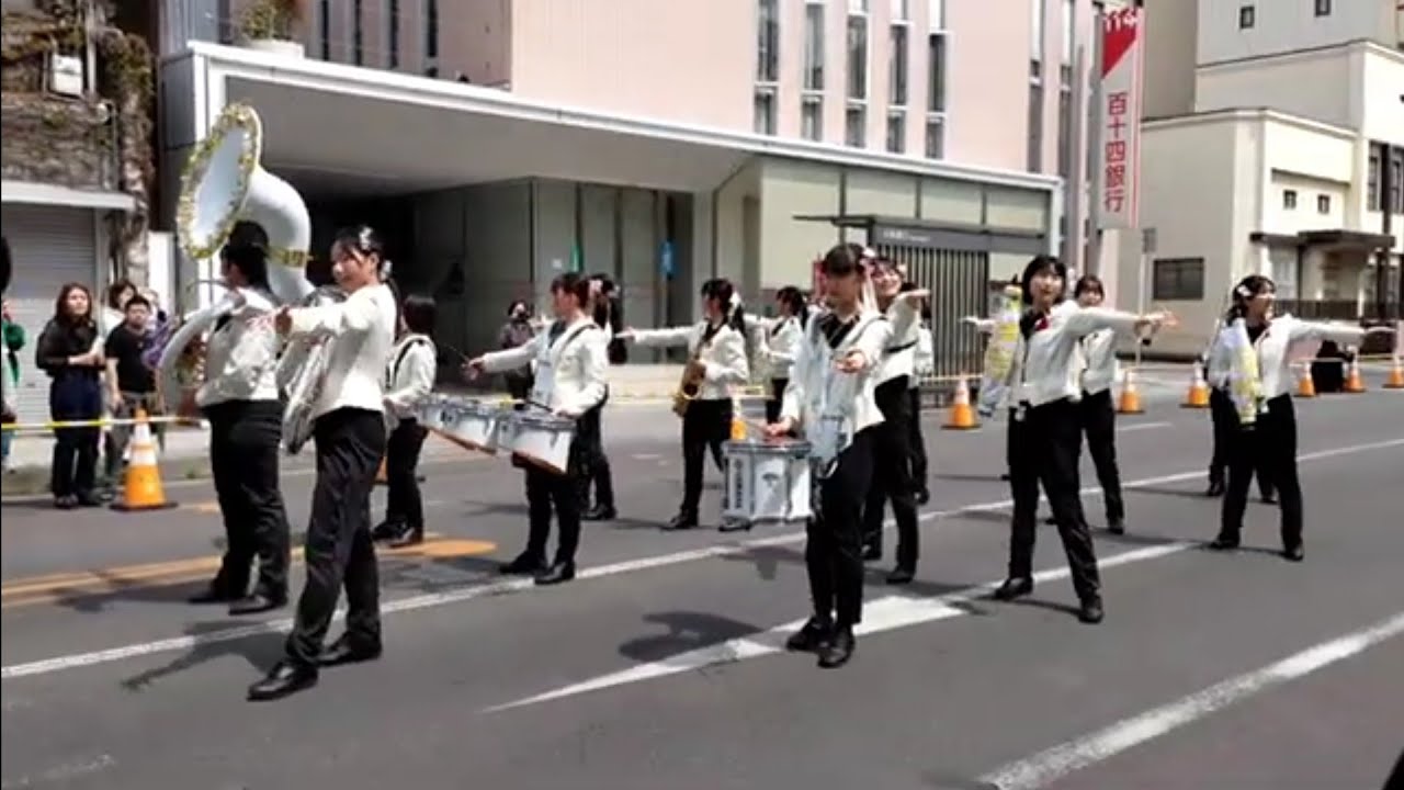 松山東雲中学・高等学校吹奏楽部(しのすい) 令和5年度松山春まつり お城まつり 市民パレード 後編