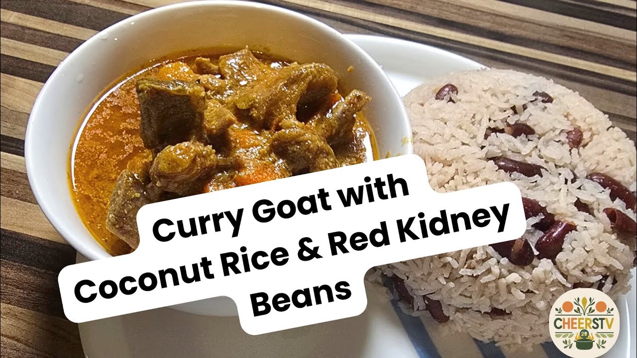 Lunch | Coconut Rice | Curry Goat | Red Kidney Beans | Caribbean Delight