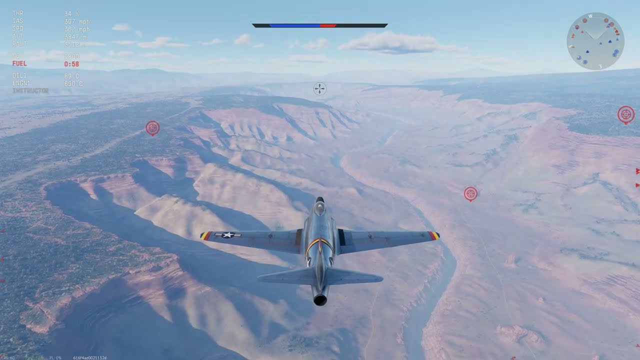 F-80A-5  5 and 0  Rocky Canyon  (War Thunder Air AB)