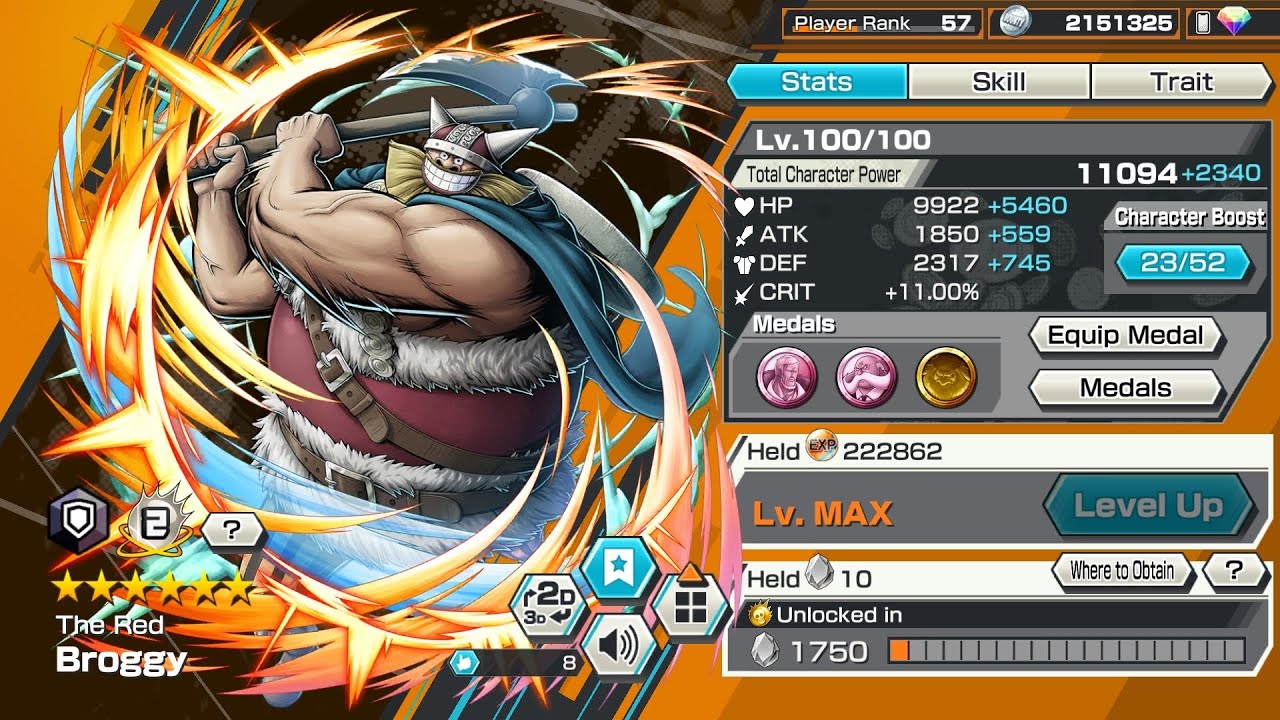 BROGGY WITH FULL ELDERS MEDAL SET GAMEPLAY(One Piece Bounty Rush)(OPBR)