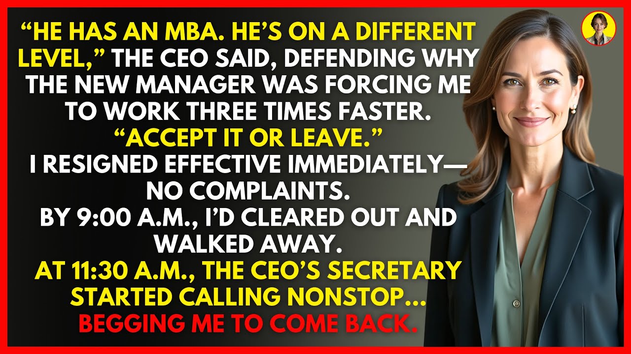 CEO Said MBA On A Different Level, Manager Pushed Me Away. I Quit at 9:00.