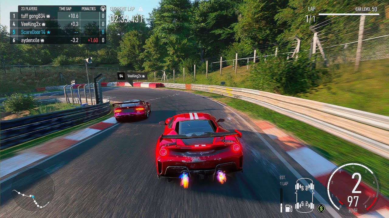 Ferrari 488 Pista Spitting Fire at The Nordschleife in S-Class (Forza Motorsport)