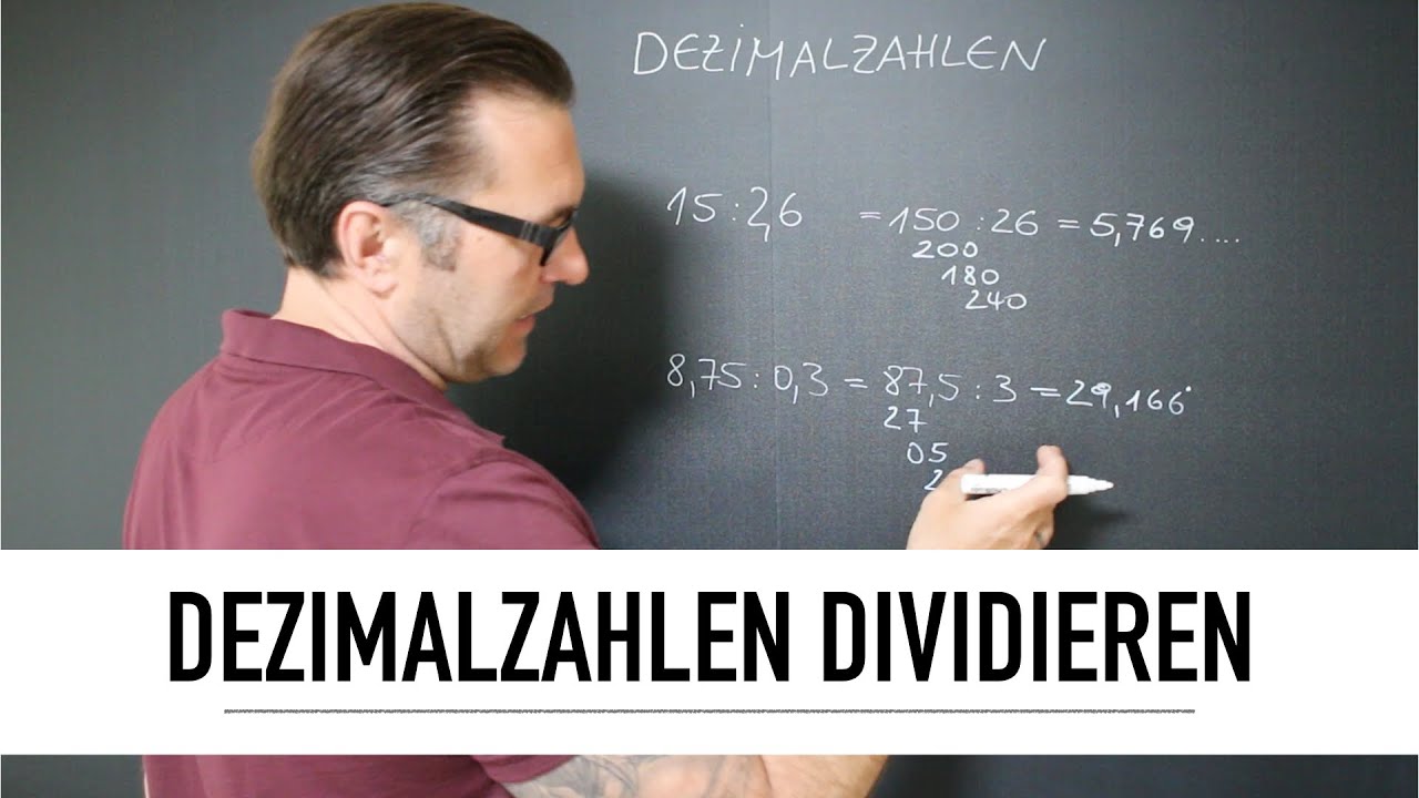 Wie dividiere ich Dezimalzahlen? | Division von Dezimalzahlen | Kommastellen verschieben