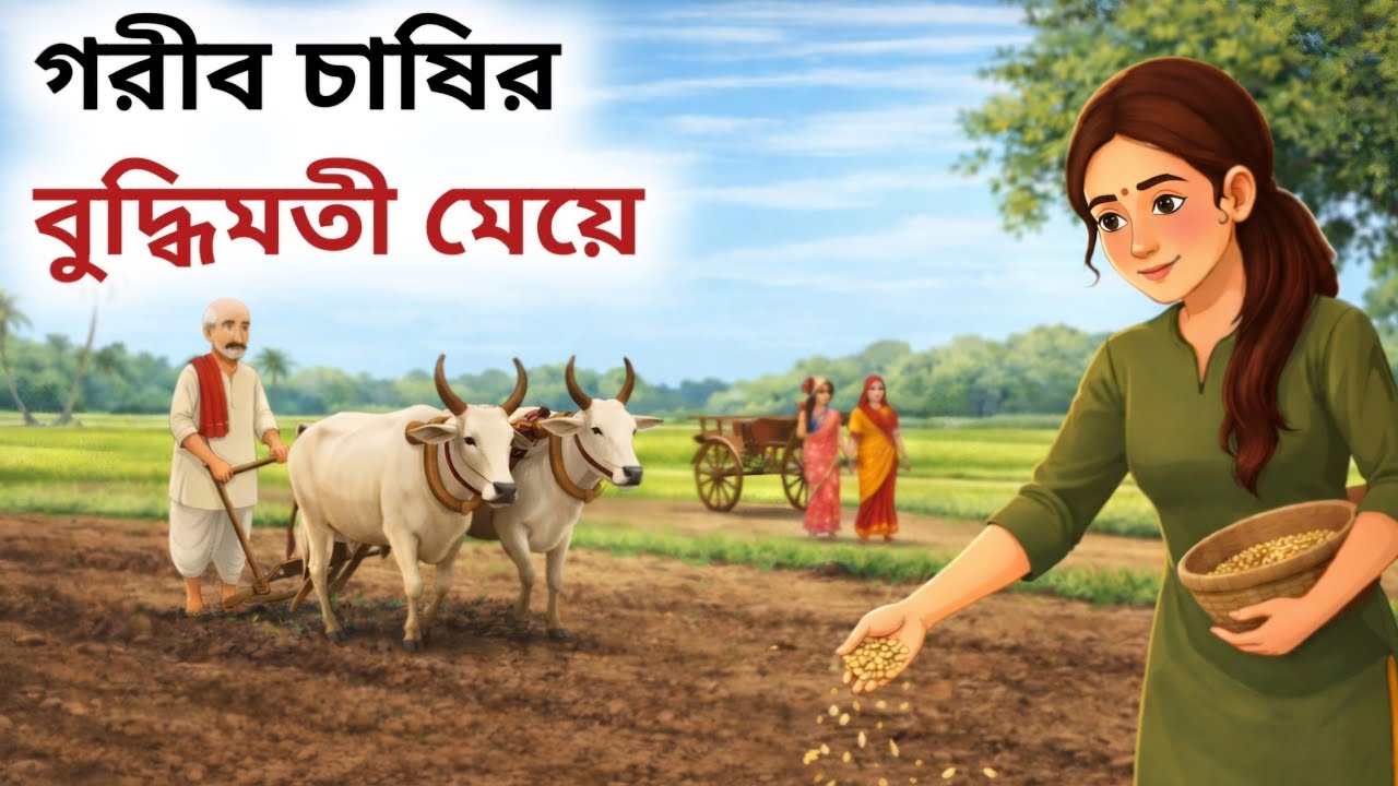 গরীব চাষির বুদ্ধিমতী মেয়ে | Bangla Cartoon | Moral Stories Bangla | বৃষ্টির গপ্পোসপ্পো