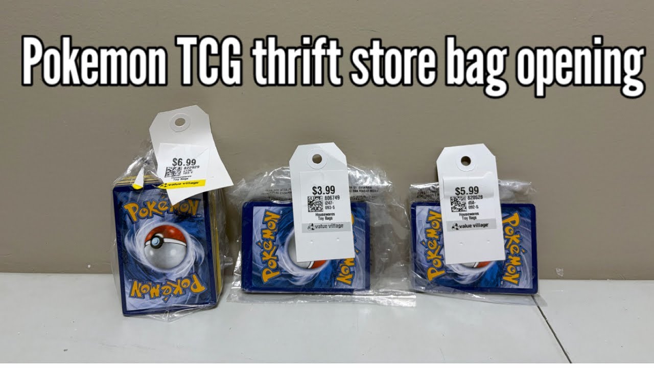 Let’s open three Pokémon TCG thrift store packs