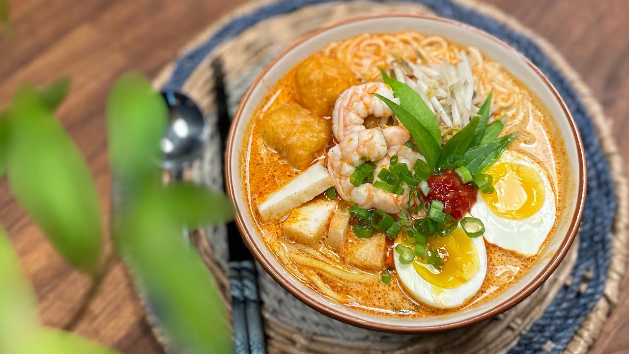 Cách nấu bún cà ri Laksa của Singapore/Thailand rất đơn giản tại nhà
