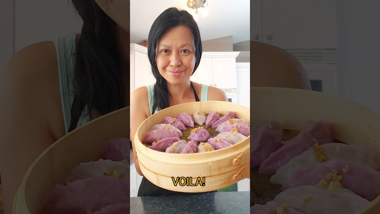 I can eat a whole plate of this taro and jicama dumplings. Recipe in description.