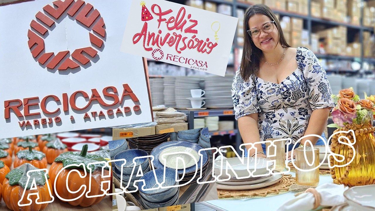 A PROMOÇÃO MAIS AGUARDADA! ANIVERSÁRIO DA RECICASACOM DESCONTOS ESPECIAIS NAS UTILIDADES PARA O PAR