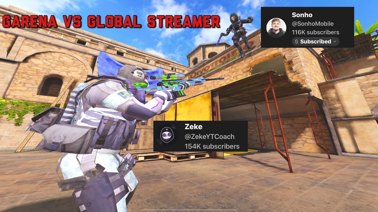 Garena vs Global Streamer Who Wins? (1v1 Sniper)