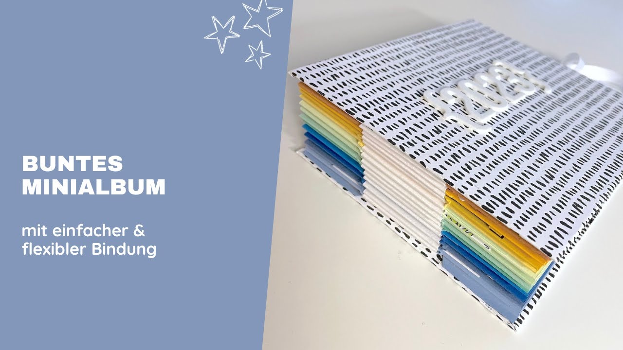 Buntes Minialbum mit einfacher & flexibler Bindung