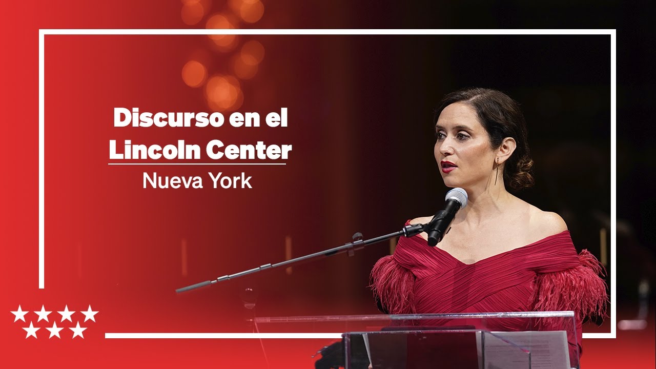 Discurso en el Lincoln Center de Nueva York. Gala del Teatro Real.