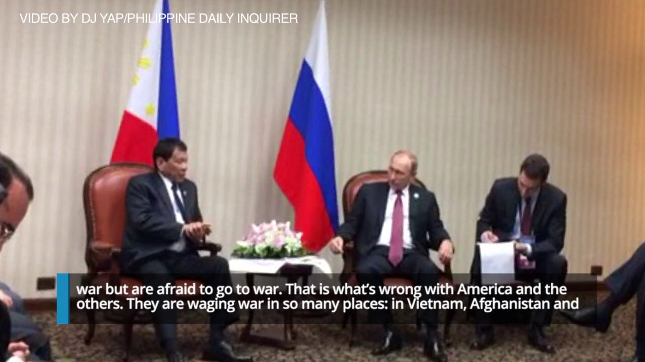 Duterte talks to Putin about distrust with US, hypocrisy of the West