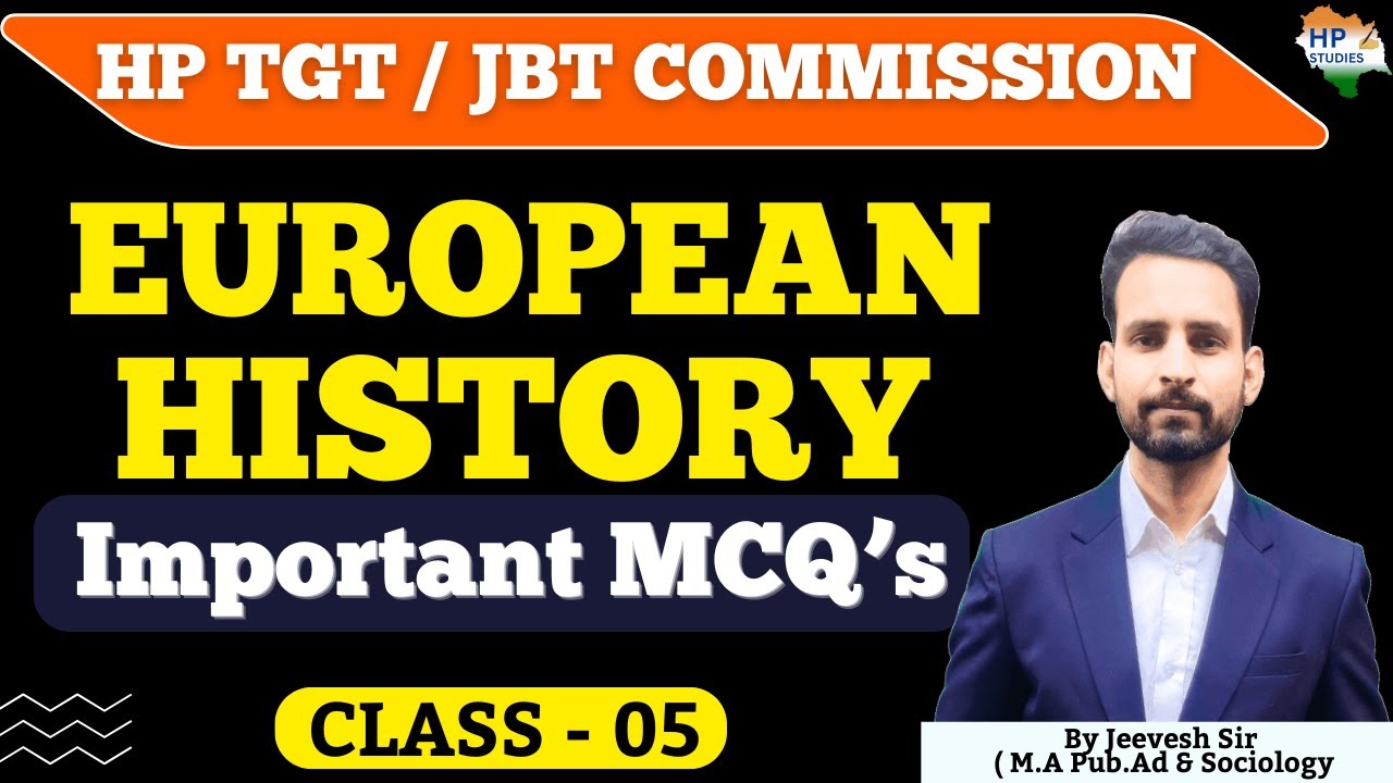 HP TGT / JBT Commission 2025 | European History (Class-05) | Revision Series #hptgt #hpjbt