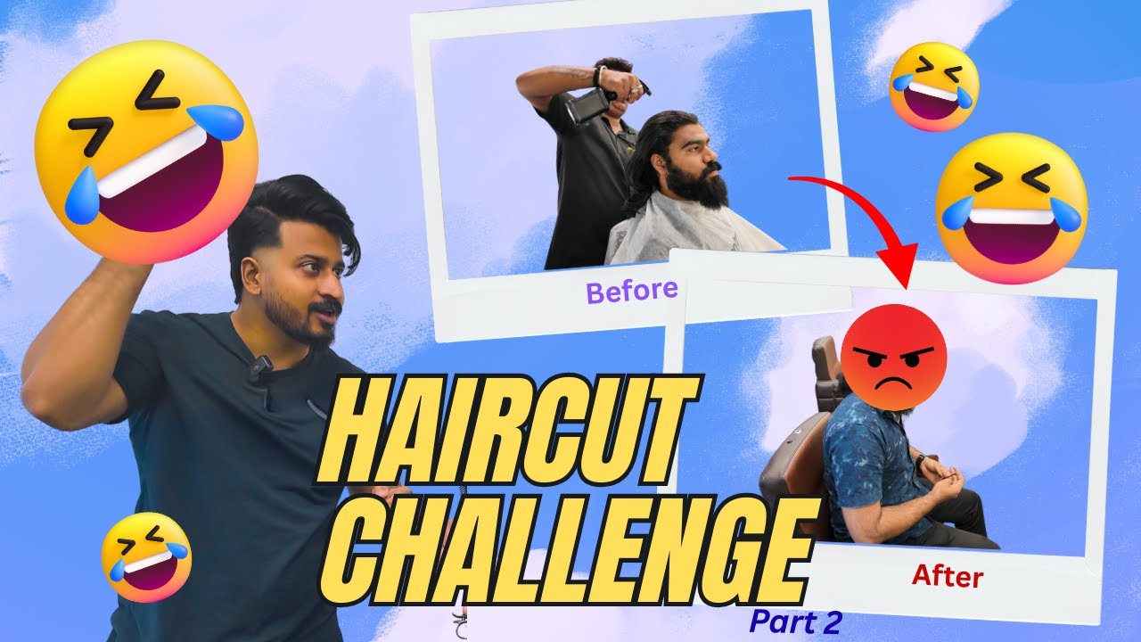ಯಾವ್ದ್ ಗುರು ಇದು HAIRCUT CHALLENGE  PART-2  🤯 || BENKI BEARD  || LONG HAIR TO SHORT || #kannadavlogs