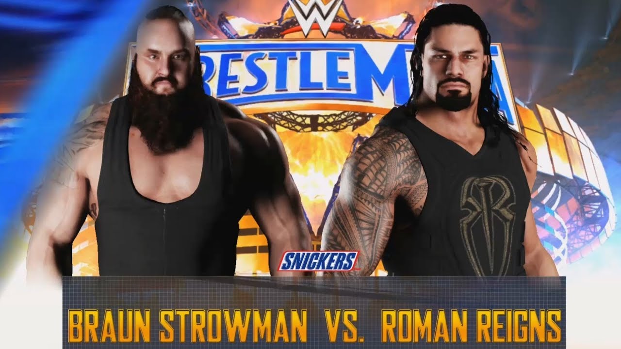 WWE 2K18 - Braun Strowman vs Roman Reigns - Gameplay (PS4 HD) [1080p60FPS]