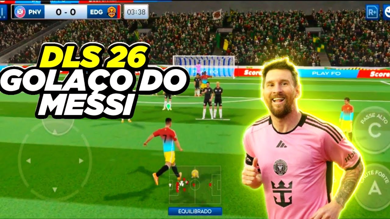 🔥DLS 26:CR7 TENTA FALTA DE LONGE IMPOSSÍVEL! 😱 MESSI MARCA GOLAÇO! ⚽ #dls #dls26 #dreamleaguesoccer