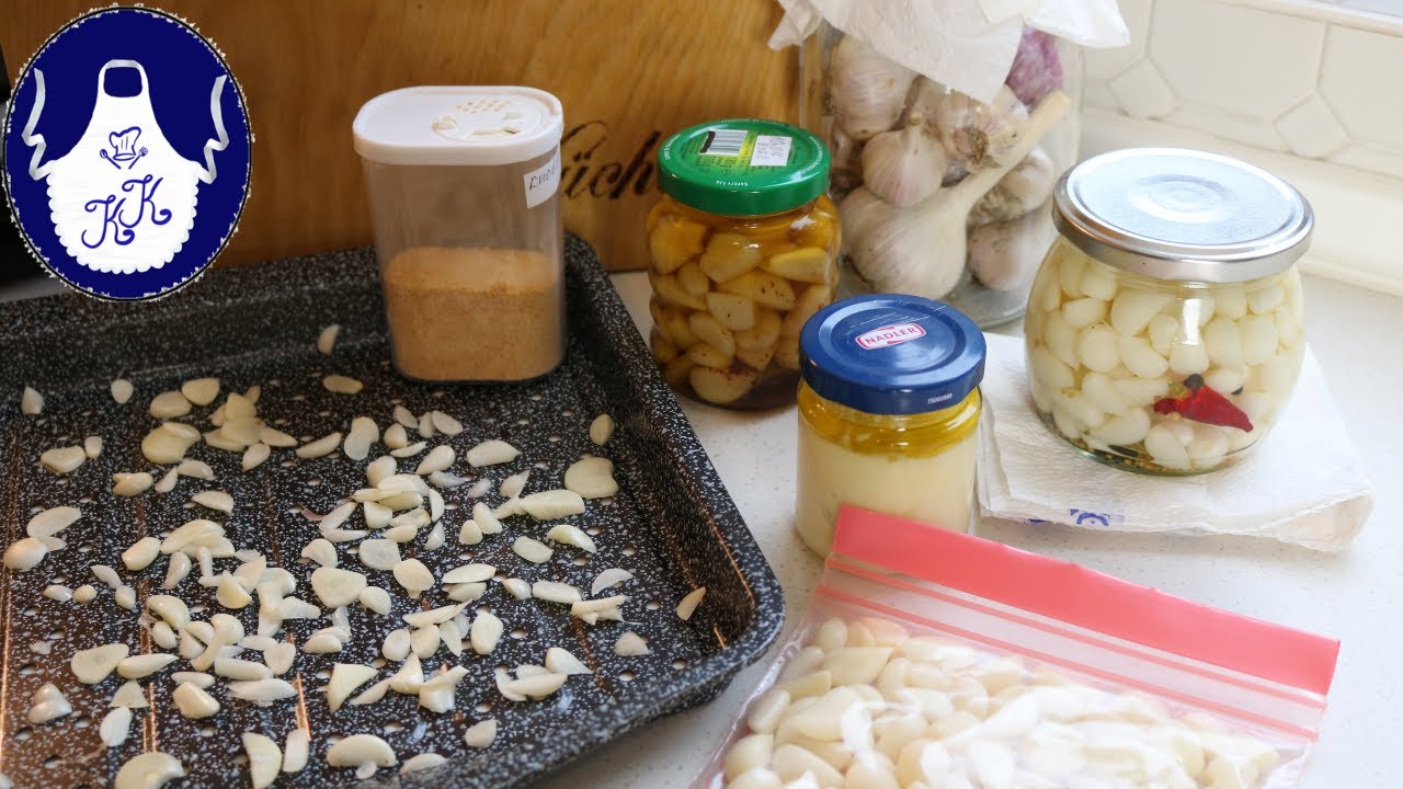 Knoblauch haltbar machen in 6 Varianten / von Ernte bis zu Ernte