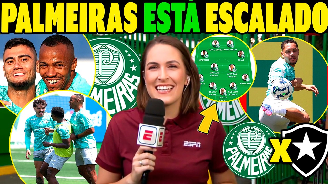 AGORAA ''É ASSIM QUE O PALMEIRAS VAI JOGAR!'' MARI TROUXE NOVIDADES! MUDANÇAS PALMEIRAS X BOTAFOGO!