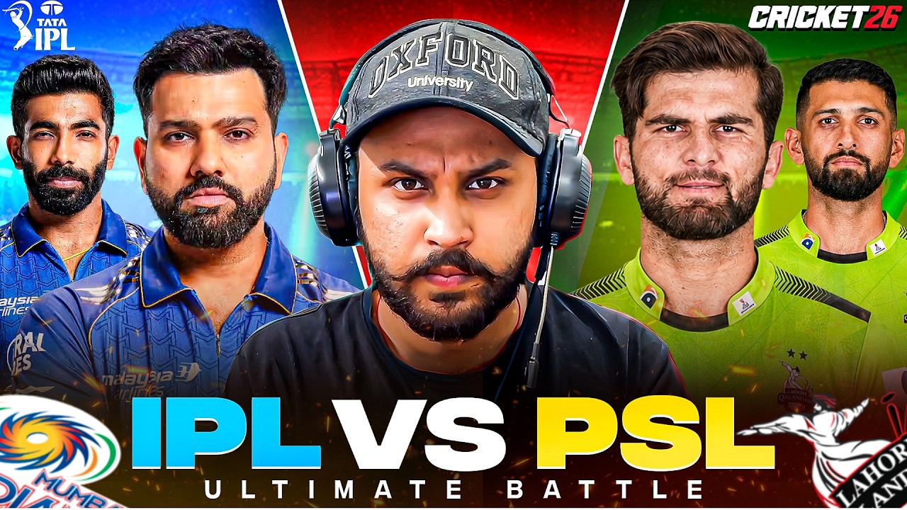 Mumbai Indians 🆚 Lahore Qalandars 🔥 IPL vs PSL in Cricket 26!