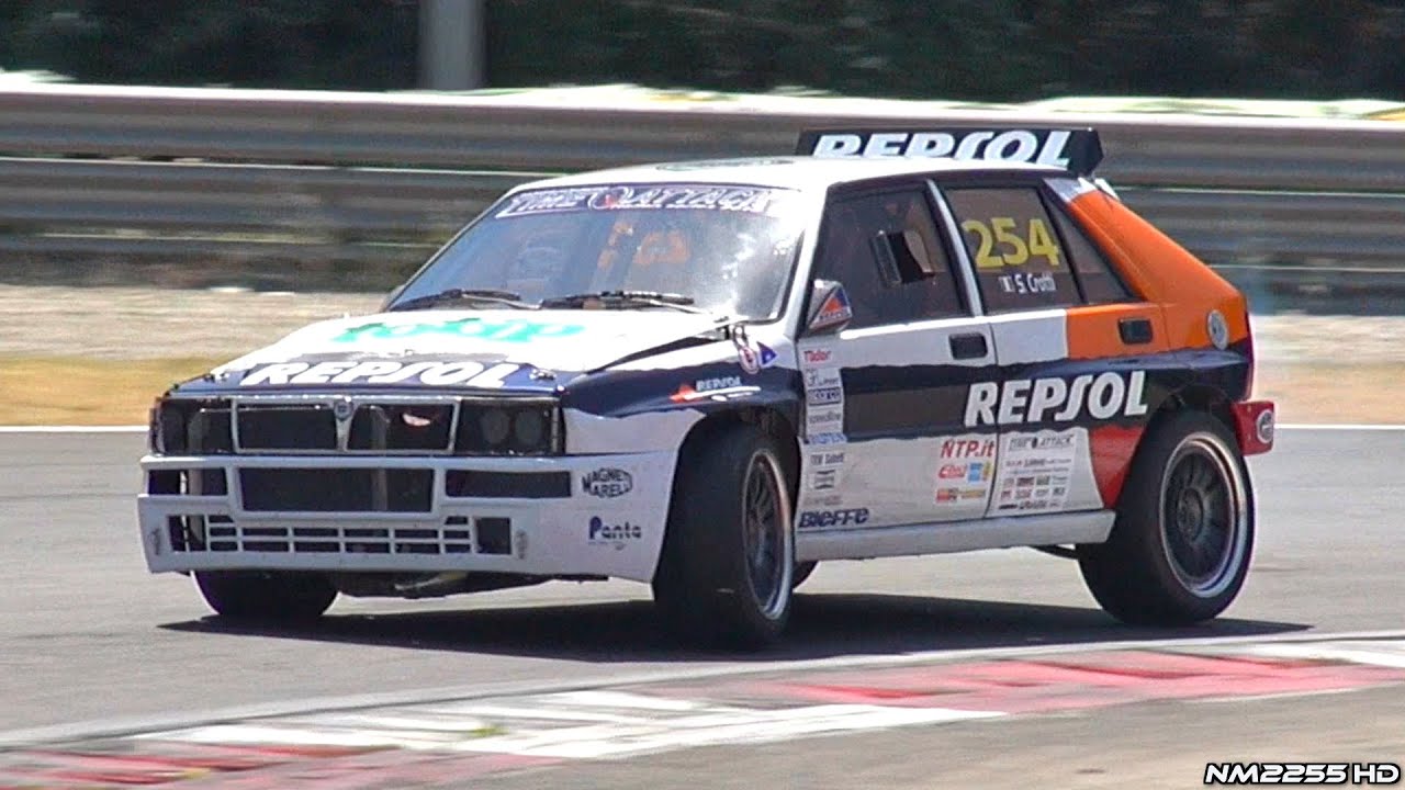 600+HP Turbo Lancia Delta Integrale EVO on the Track!!