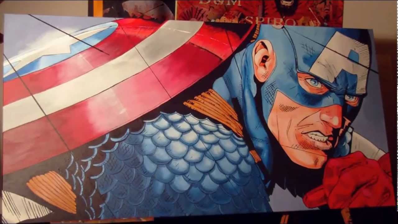 Roberts Artwork: Captain America - Pop Art (making-of)