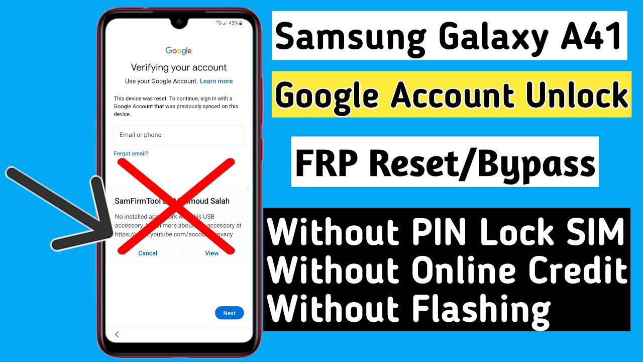 Samsung A41 Google Account Unlock Android 11/FRP Bypass Without Flashing
