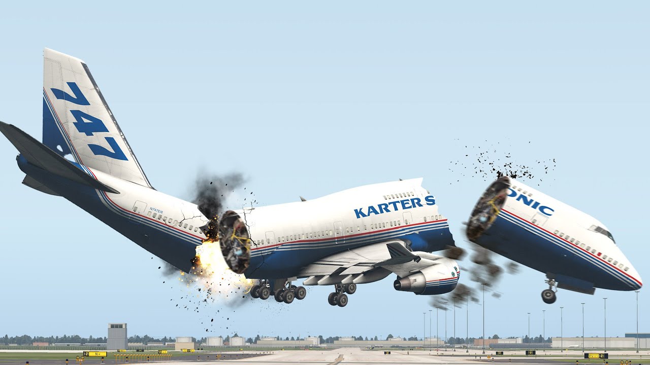 Самолет развалился на части после попытки пилота приземлиться в вертикальной плоскости | XPlane 11