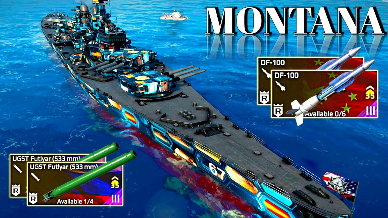USS MONTANA With 2x DF-100 & 2x Futyar (533mm) it is Worth Build? Modern Warships Gameplay!