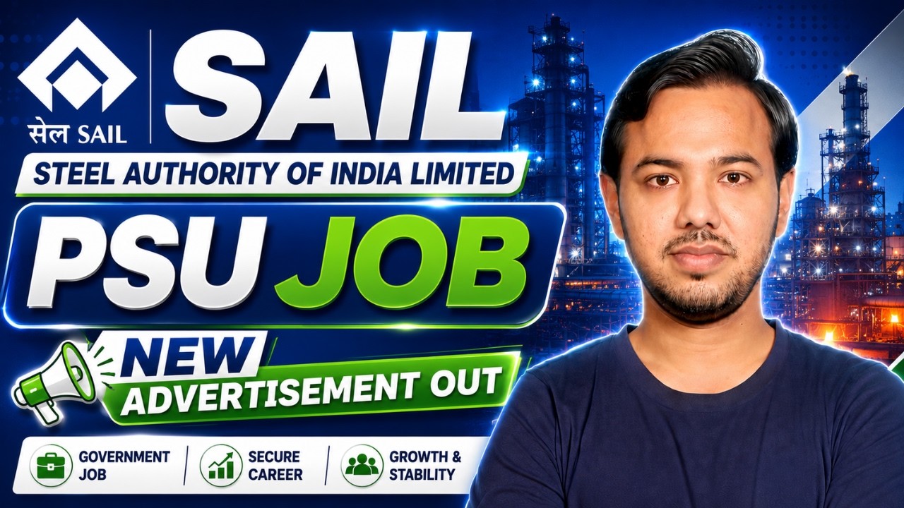 SAIL Steel Plant 🥳 New Recruitment 2026 Notification Out | PSU Job 💼 | Salary Up to ₹1,00000/Month