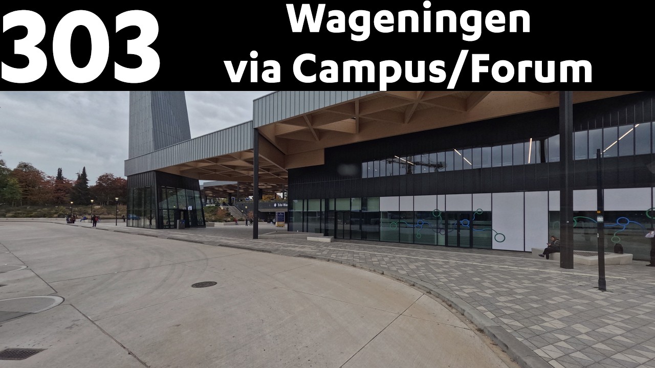 4K Bus Driver POV | Lijn 303 Ede-Wageningen Station - Wageningen Busstation v.v.