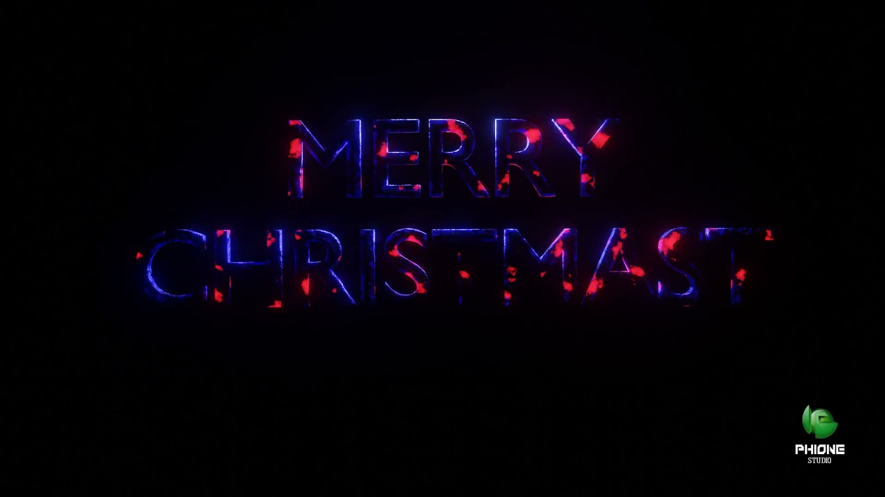 Blender Text 3D Merry Christmas animation #phionestudio