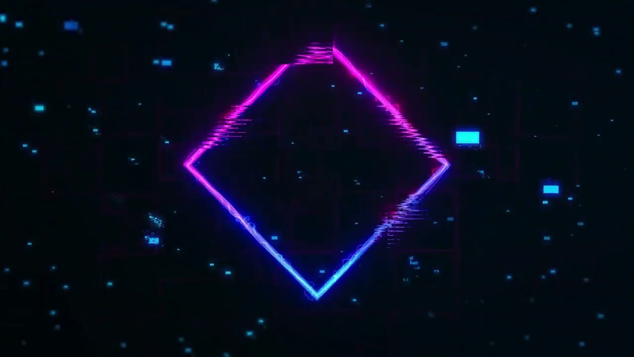 Cyberpunk Luminous Diamond and Pixel Wind | 4K Relaxing Screensaver