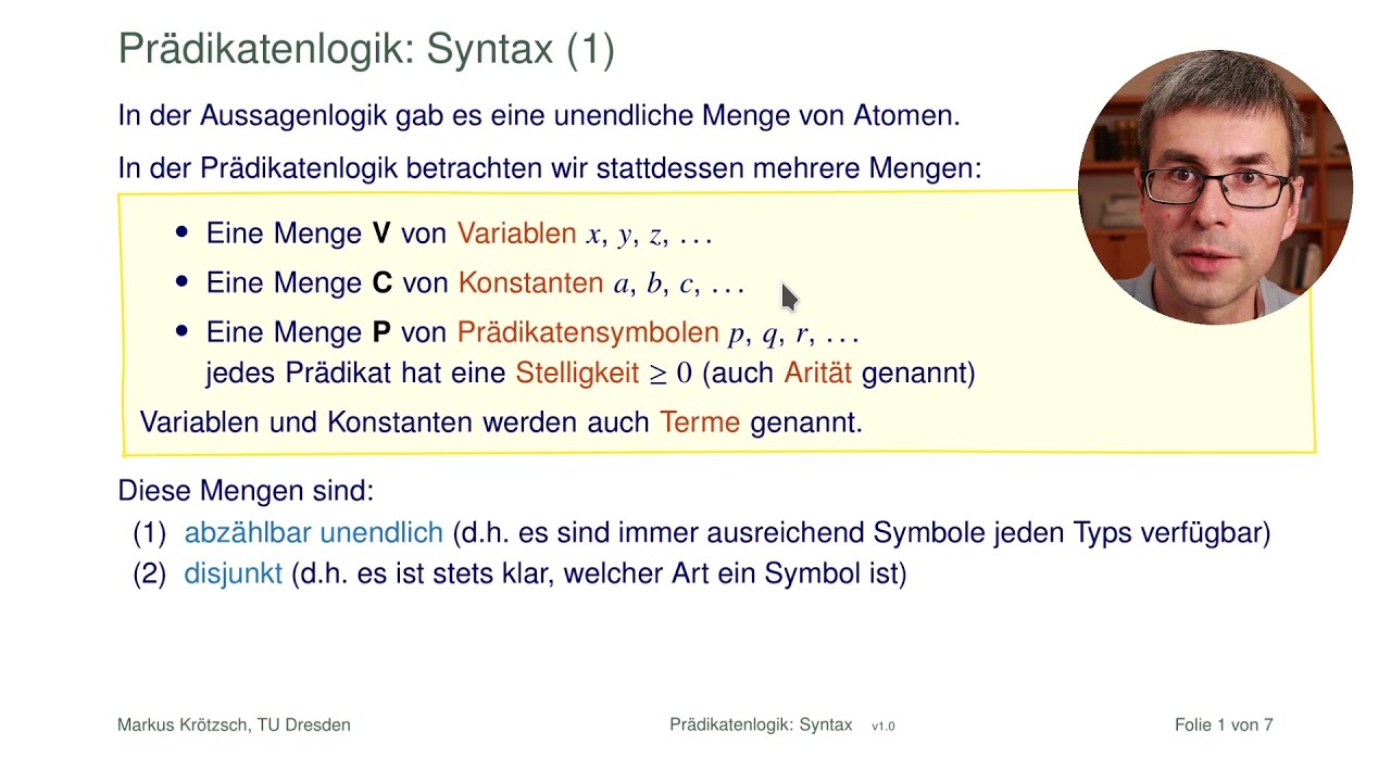 Prädikatenlogik: Syntax