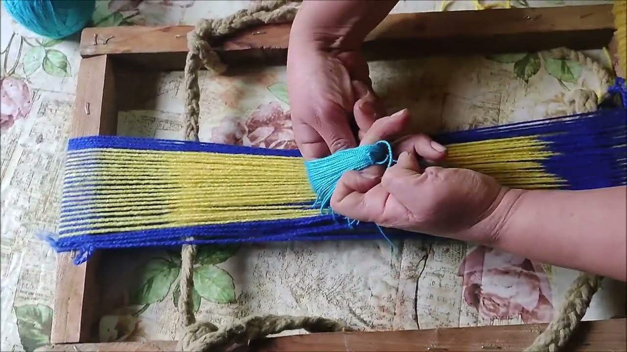 telar mapuche urdimbre peinecillo en 8