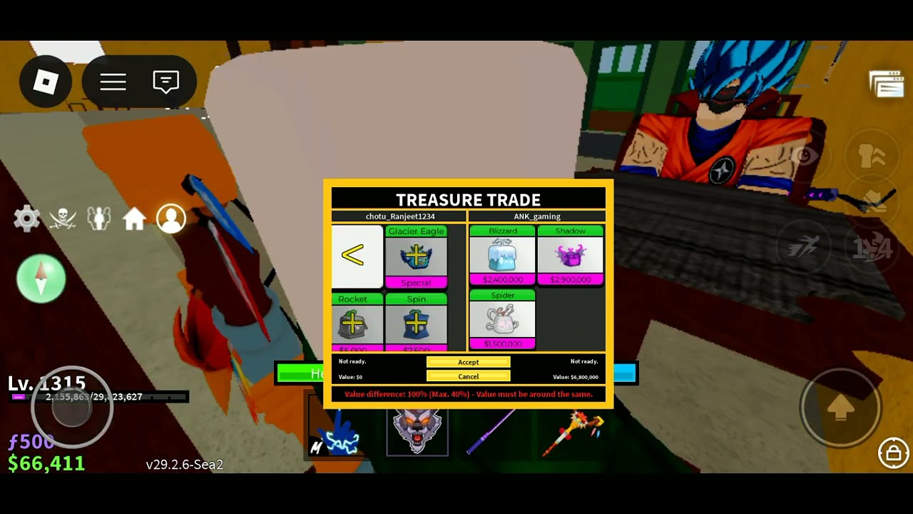 Day 3 Trading challenge rocket to Kitsune #bloxfruits #roblox 