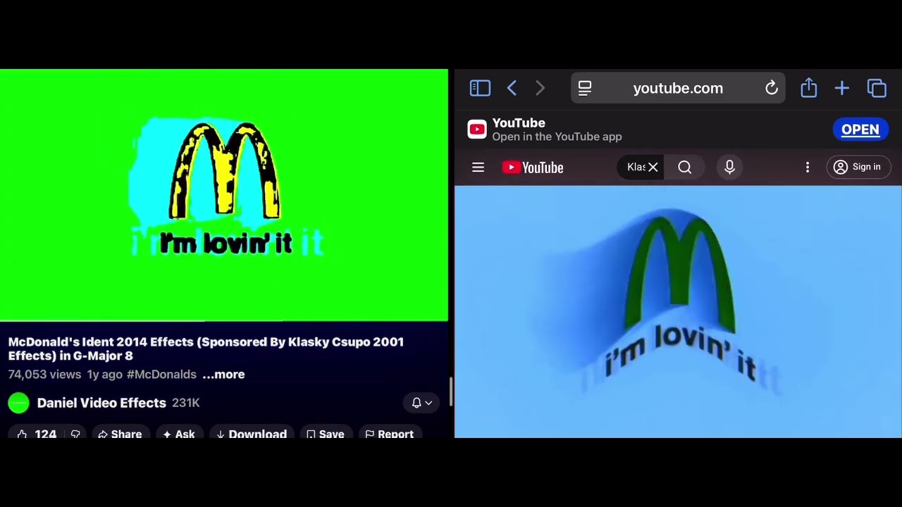 MCDONALDS 2014 EFFECTS G MAJOR 8 SPLIT SAD (klasky CSUPO 2001 effects) #mcdonalds #effects 