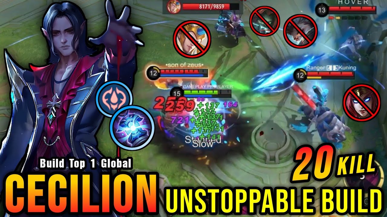 20 Kills No Death!! Unstoppable Cecilion Build Insane Lifesteal - Build Top 1 Global Cecilion ~ MLBB