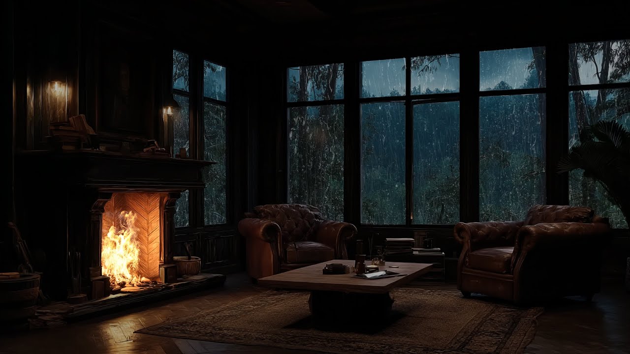 Forest Rainstorm ⛈️ Heavy Rain on Window for Fast Sleep and Deep Relaxation