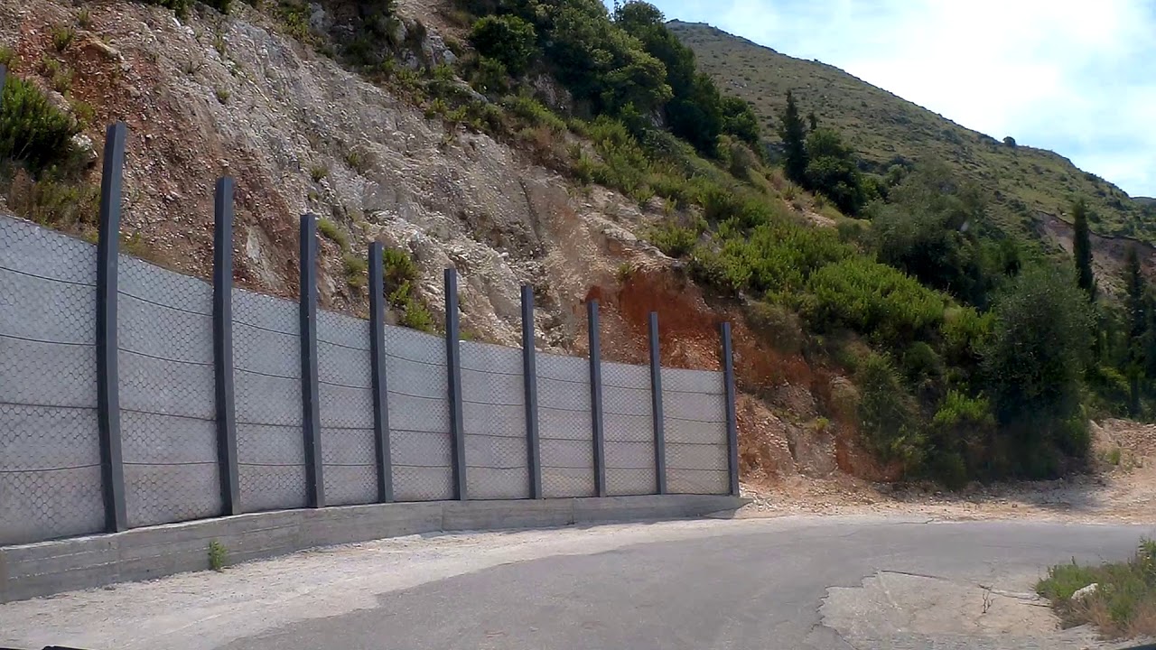 Driving down to Petani beach, Kefalonia