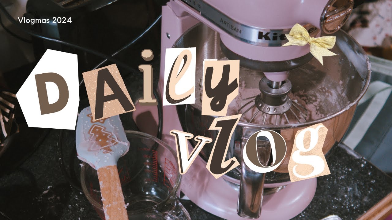 Baking Vlog | Using my kitchenaid mixer for the first time | vlogmas 2024