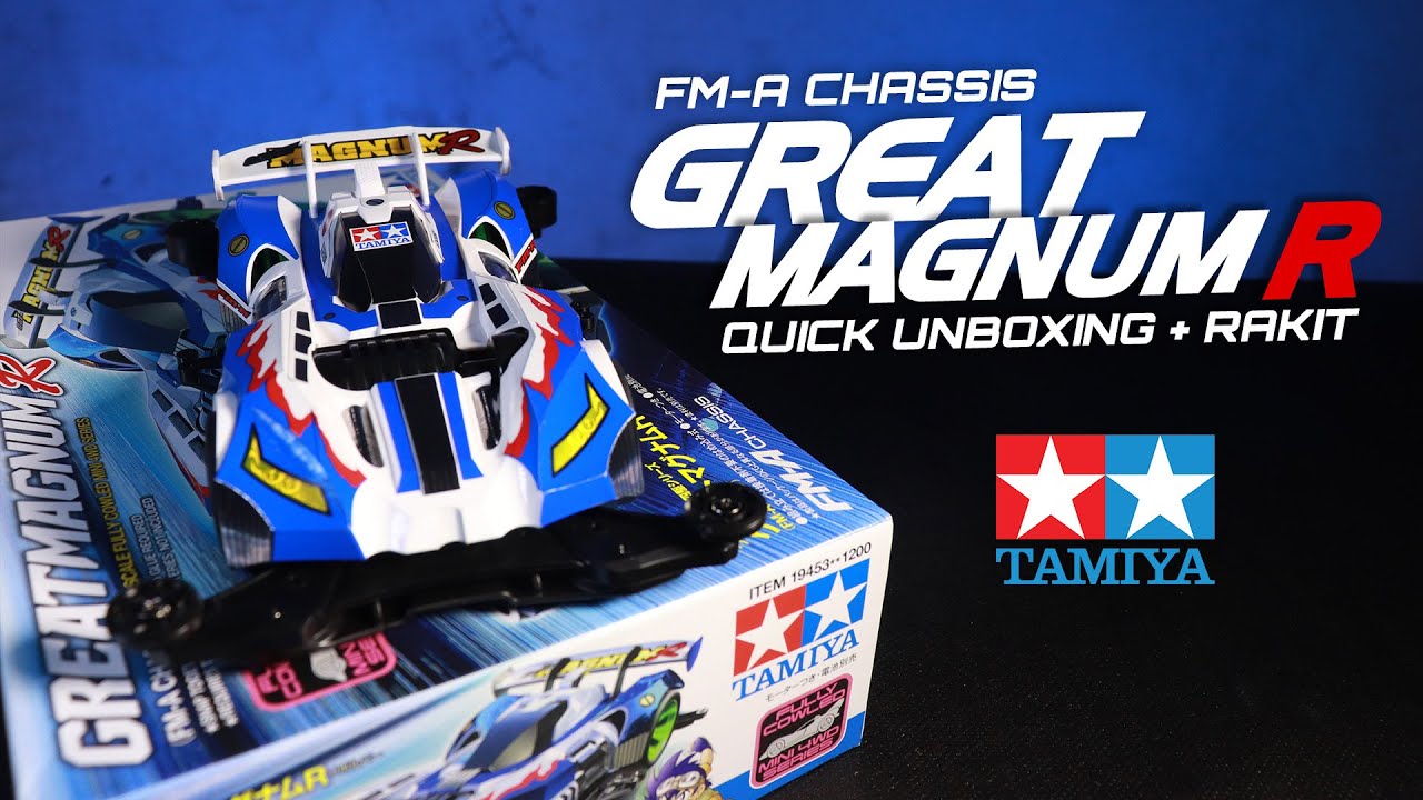 TAMIYA MAGNUM DINAMO DEPAN !? GREAT MAGNUM R - QUICK UNBOXING dan RAKIT | MINI 4WD FM-A CHASSIS