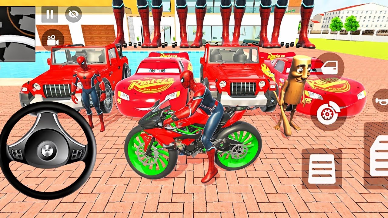 🦚Indian Thift Auto Simulator🤑Indian Showroom Purchase😍Modified Lexriy mc queen car And Bike🦜Gme