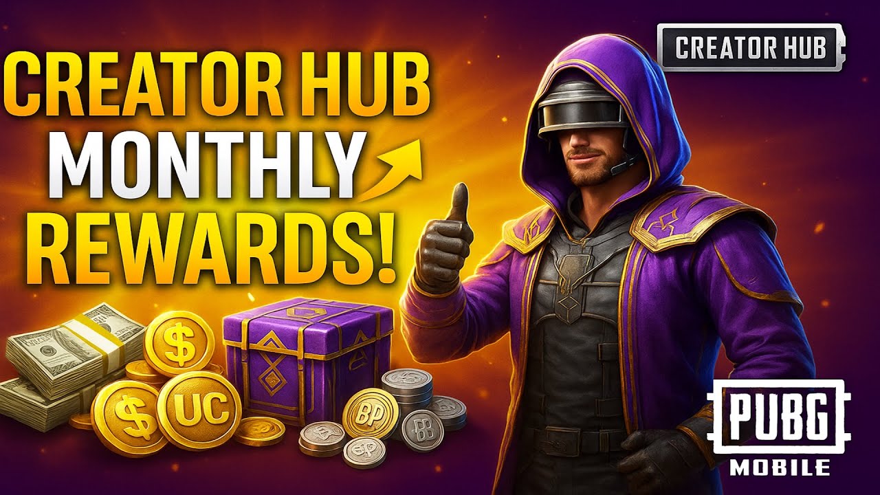 PUBG Mobile Creator Hub Monthly Rewards Explained | Claim Free UC & Dollars!