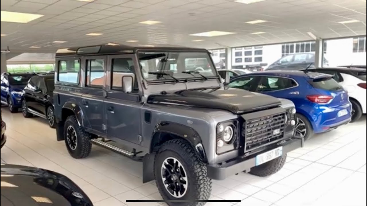 Présentation, essai statique LAND ROVER DEFENDER 110 STATION WAGON 7 PLACES 122 ch BI-TON GRIS/NOIR