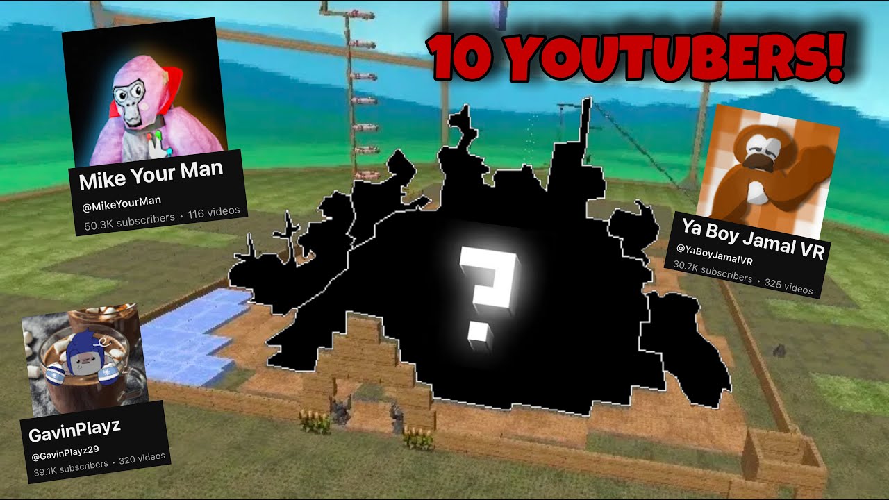 10 Youtubers Build A Map With NO Communication! (Gorilla Tag)