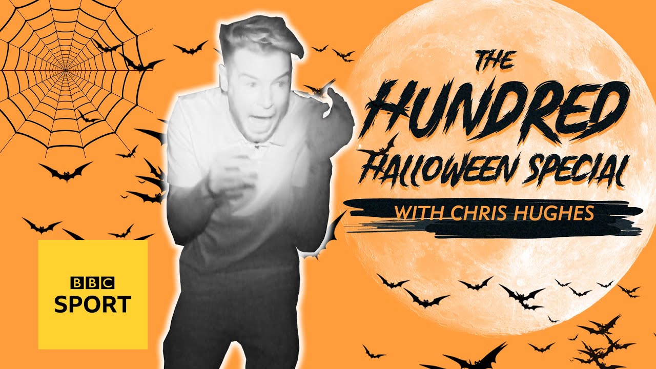 Halloween: Love Island star Chris Hughes films in a haunted house for The Hundred | BBC Sport