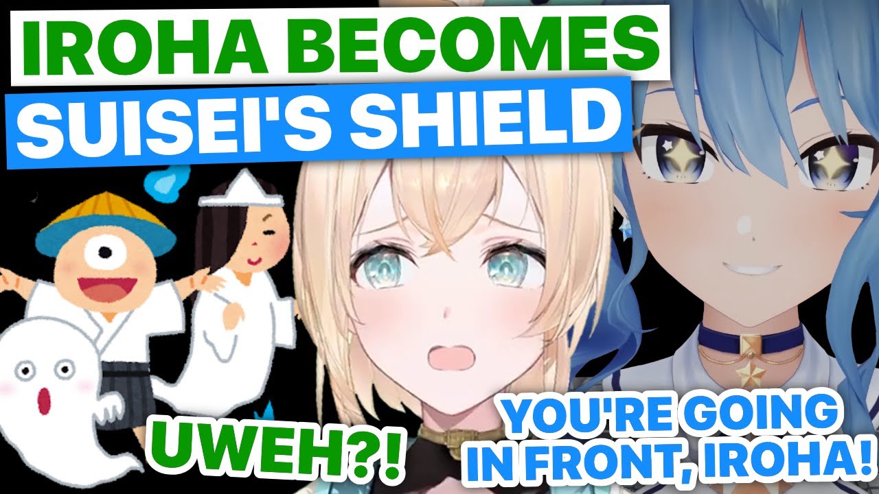 Suisei Uses Iroha As A Shield (Kazama Iroha & Hoshimachi Suisei /Hololive) [Eng Subs]