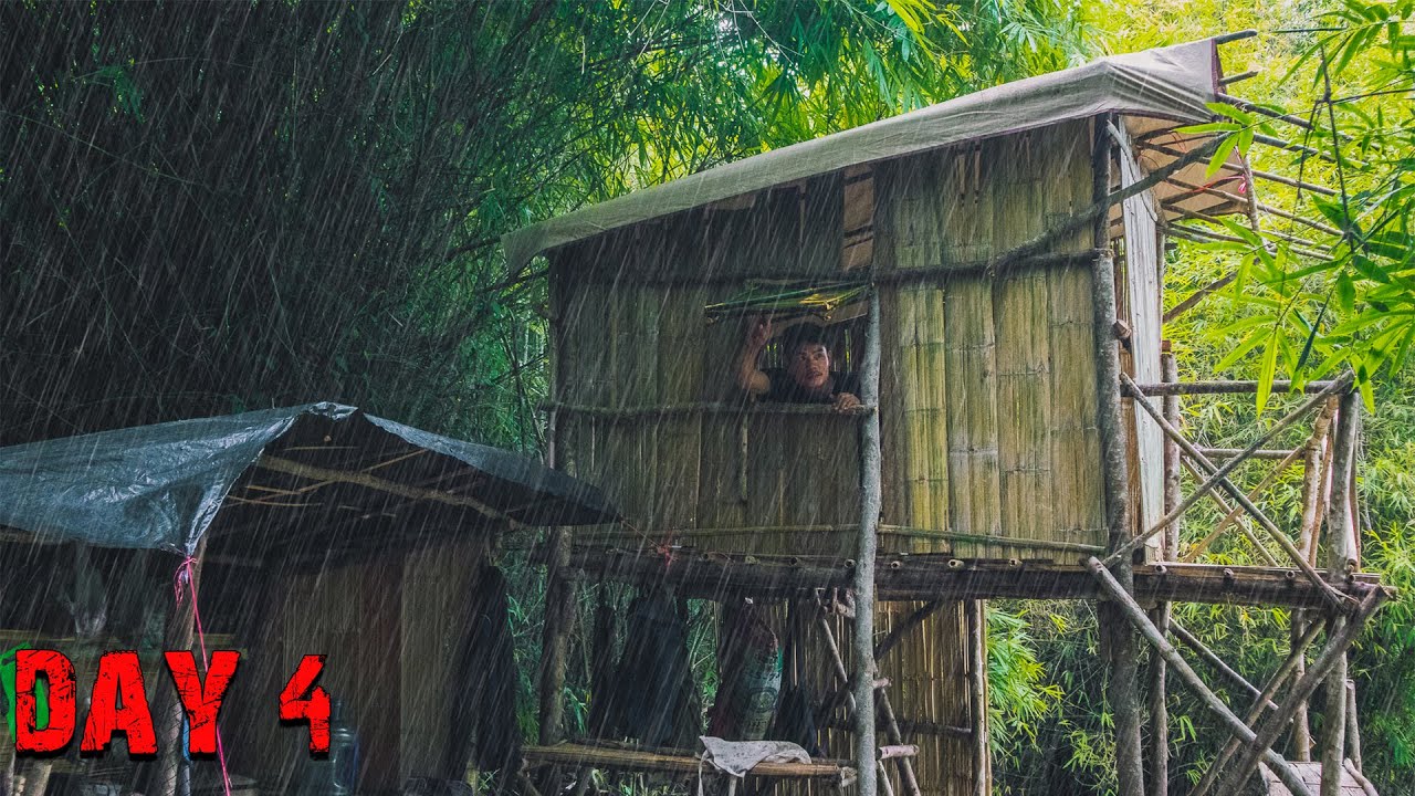 [Day 4] 5 วัน 4 คืน ใช้ชีวิตในป่า ต่อเติมบ้านริมน้ำ ฝนตก! กลางคืนเงียบสงัด