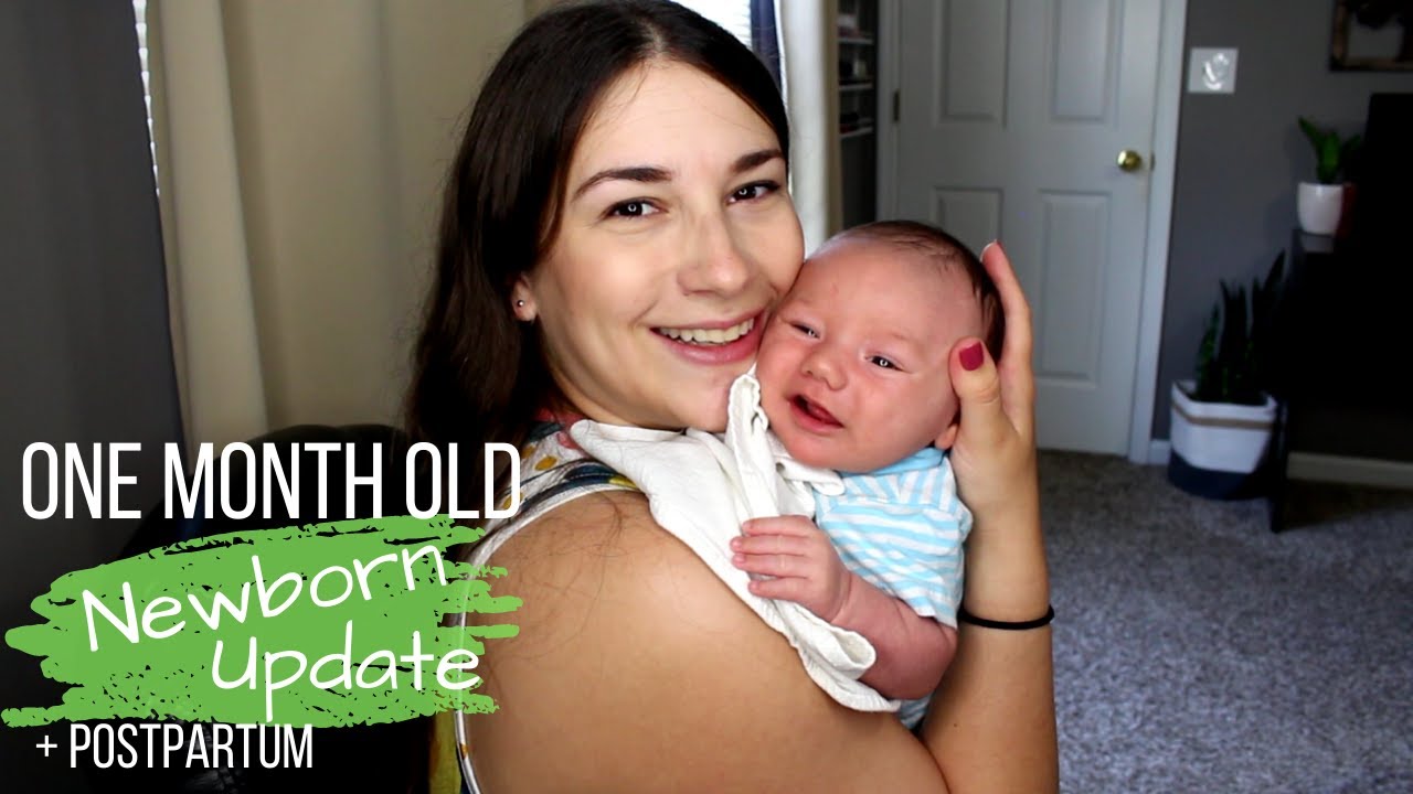One Month Old Newborn Baby Update + Postpartum C-Section Recovery | Nights, Breastfeeding, Weight