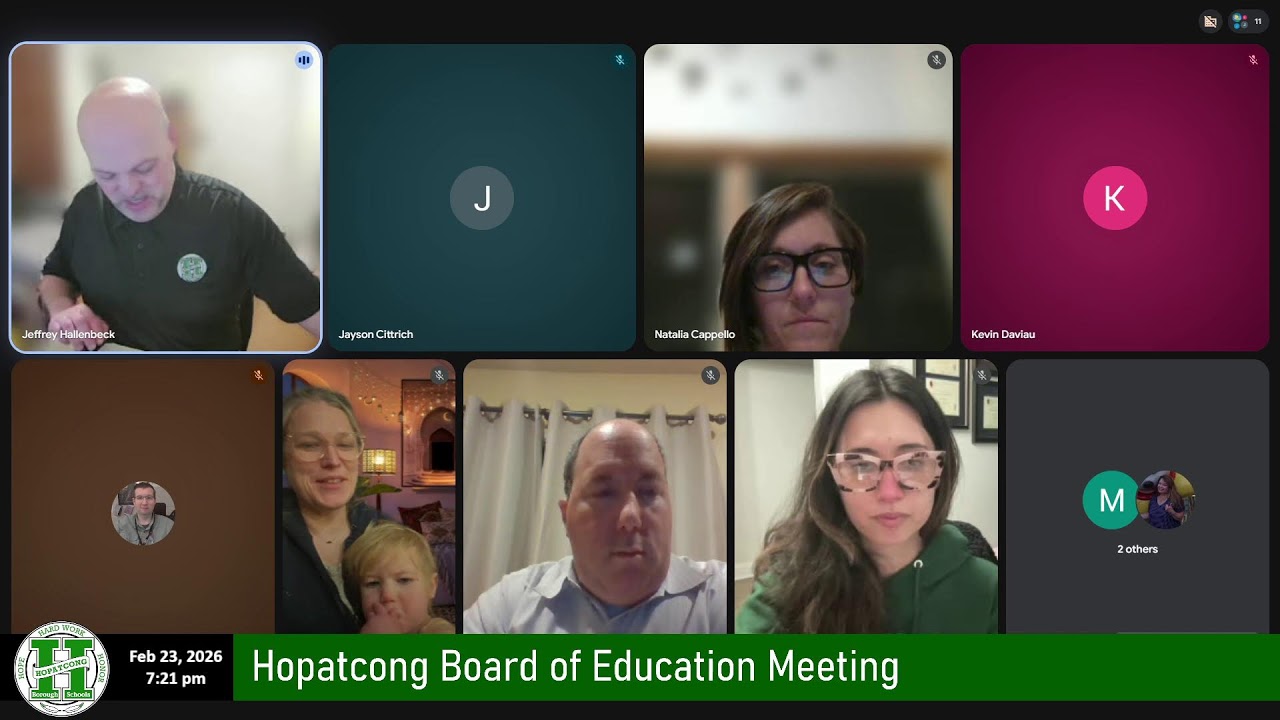 Hopatcong Board of Education - February 23,  2026  - Regular Meeting
